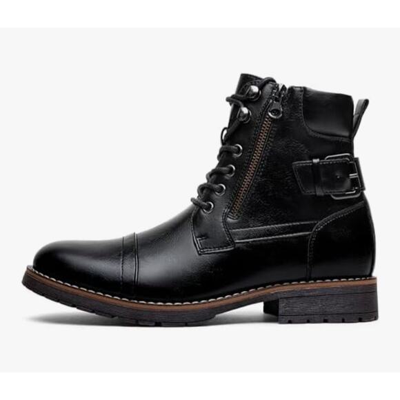 Vastey Other - Vostey Men's Casual Motorcycle Combat Ankle Dress Boots Color Black Size 11.5